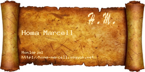 Homa Marcell névjegykártya